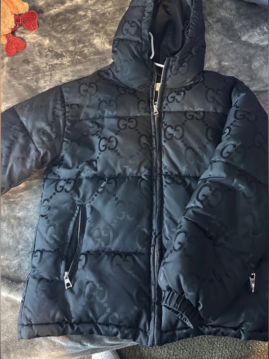 Gucci Jackets & Blazers - Gucci Black GG Monogram Quilted Hooded Puffer
